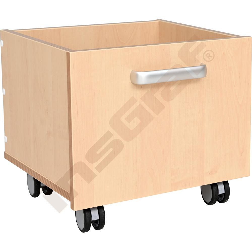 Úzky úložný box Flexi s kolieskami - breza 