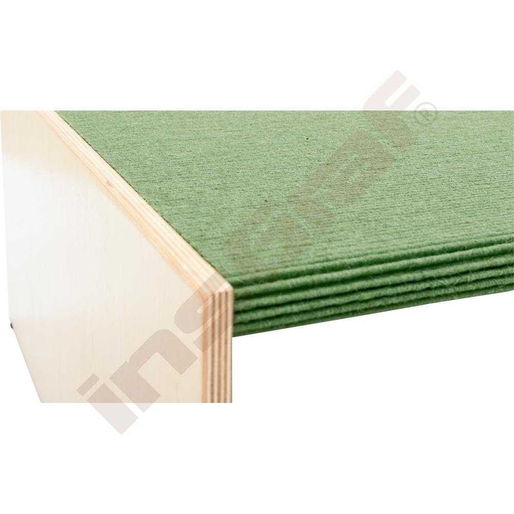 Pódium s úložným priestorom v predu, výška 30 cm - tmavozelené