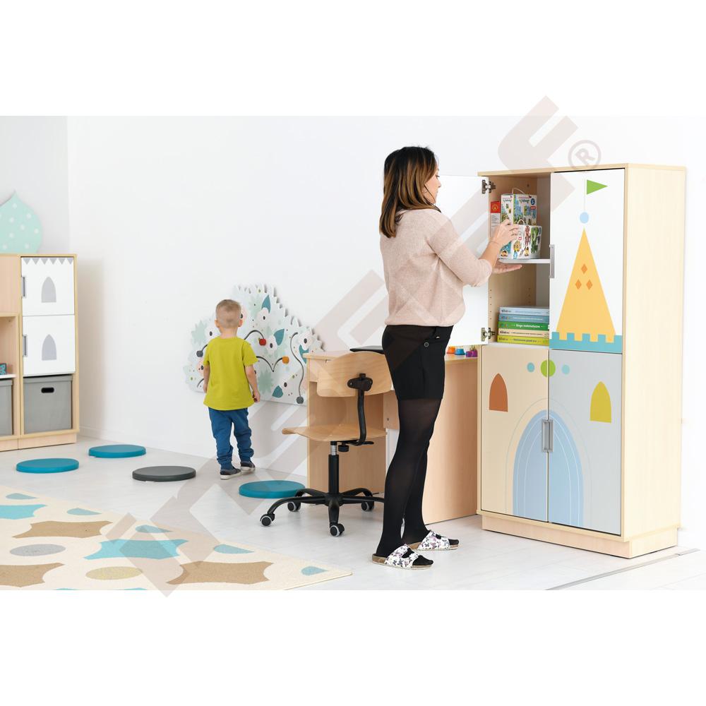 Quadro - skříň XL k sestavě Zámek 180˚, korpusy v odstínu javor