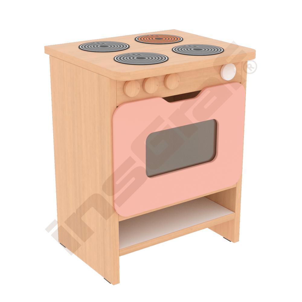 Kuchyňka Quadro - trouba, javor, lososová dvířka