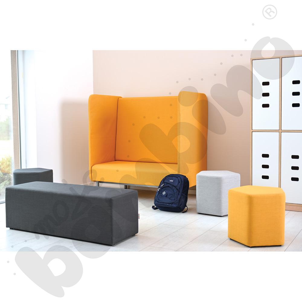 Pufa Inflamea 1 pięciokątna musztardowa