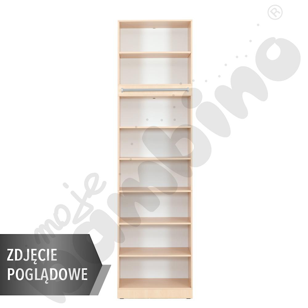 Grande – Wysoki regał z modułem do mocowania drabiny 39, biały
