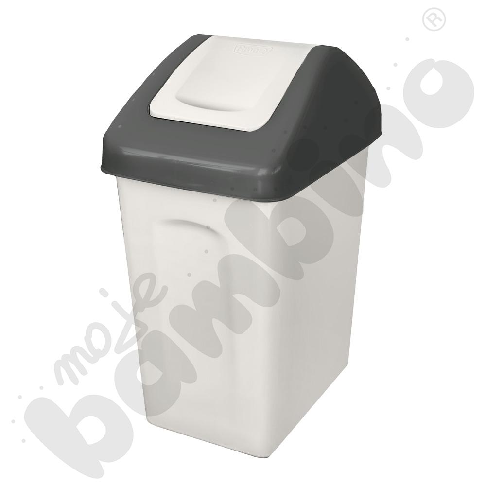 Kosz na śmieci z uchylną pokrywą 25 l, ciemnoszary