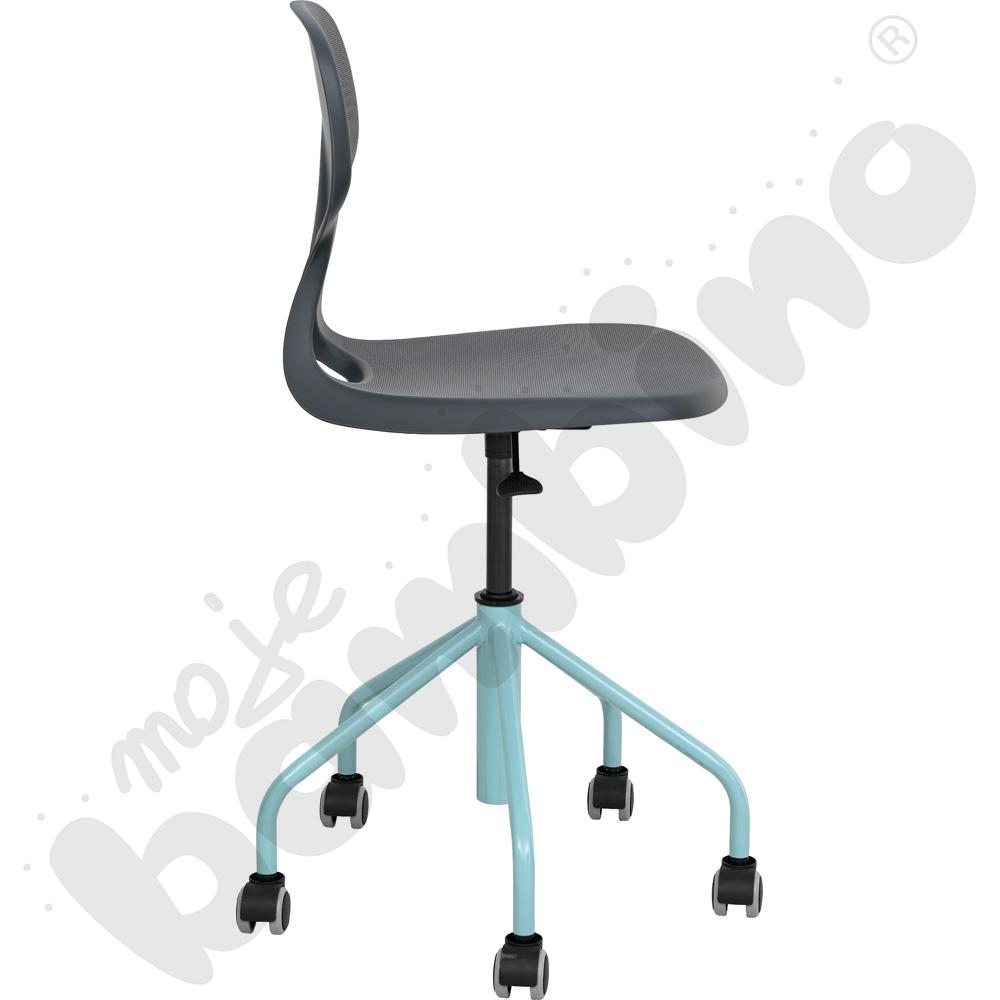 Krzesło obrotowe Piano - szaro-turkusowe