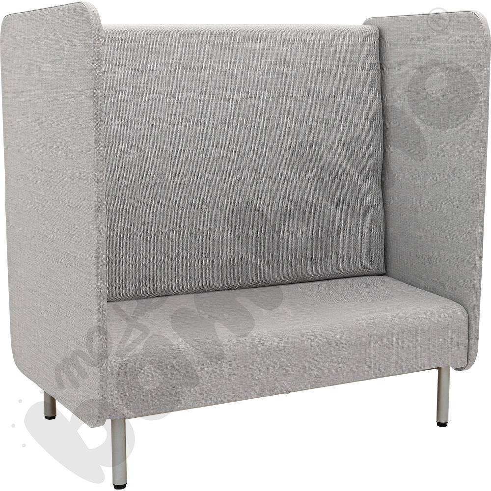 Fotel Inflamea 2 z wysokim oparciem, 2-os. - jasnoszary