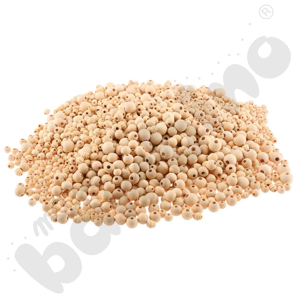 Drewniane koraliki naturalne