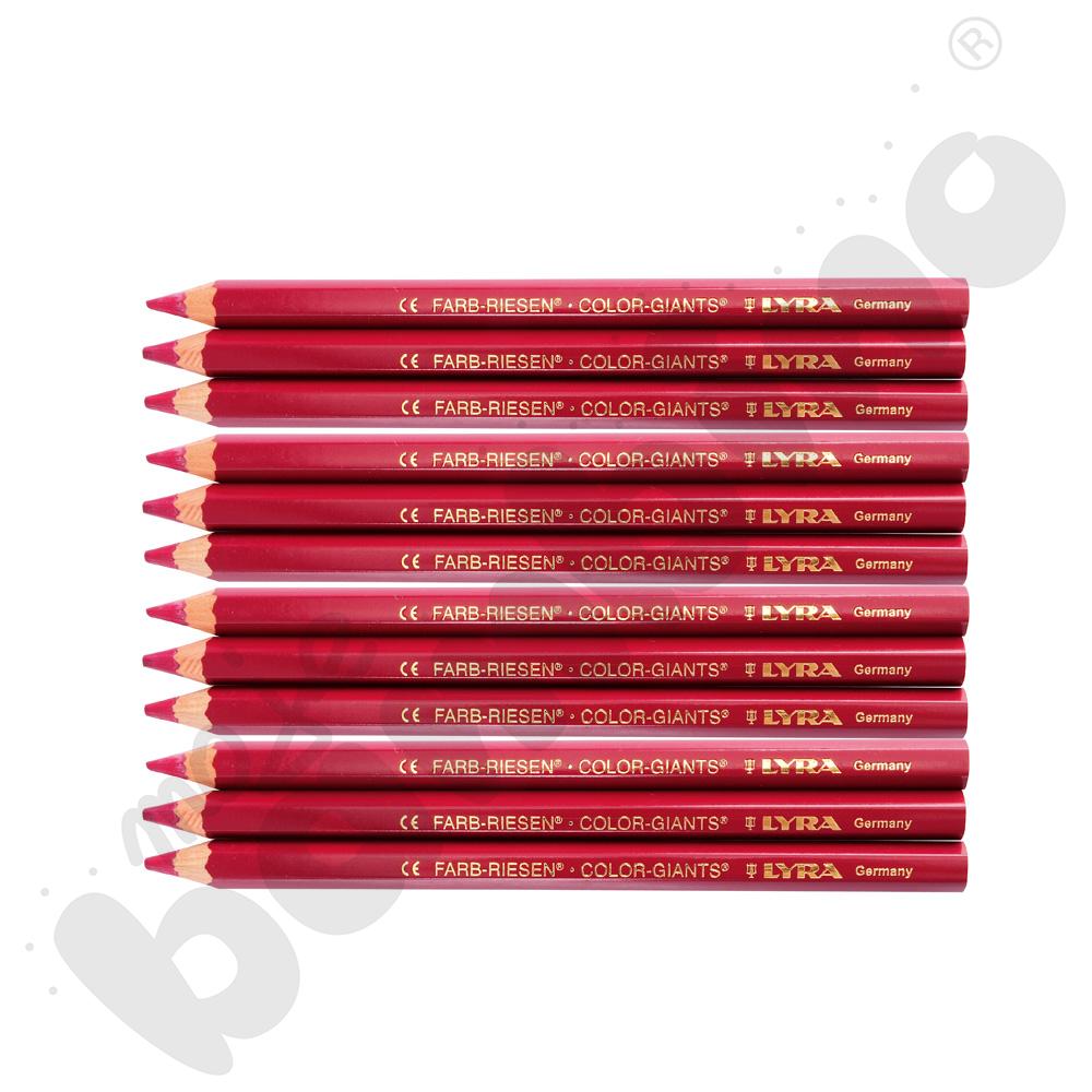 Kredki Color Giants 12 szt. - bordowe