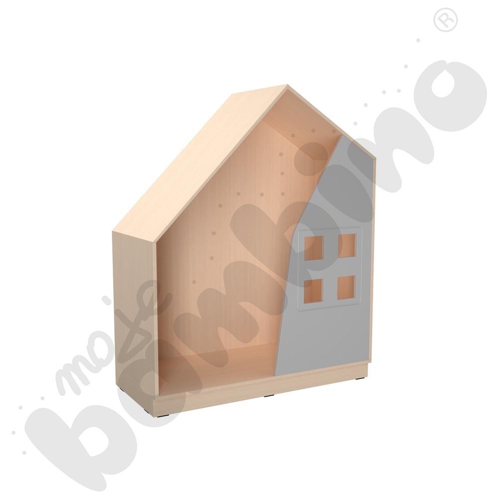 Quadro – szafka-domek – szara, skrzynia klon jasny