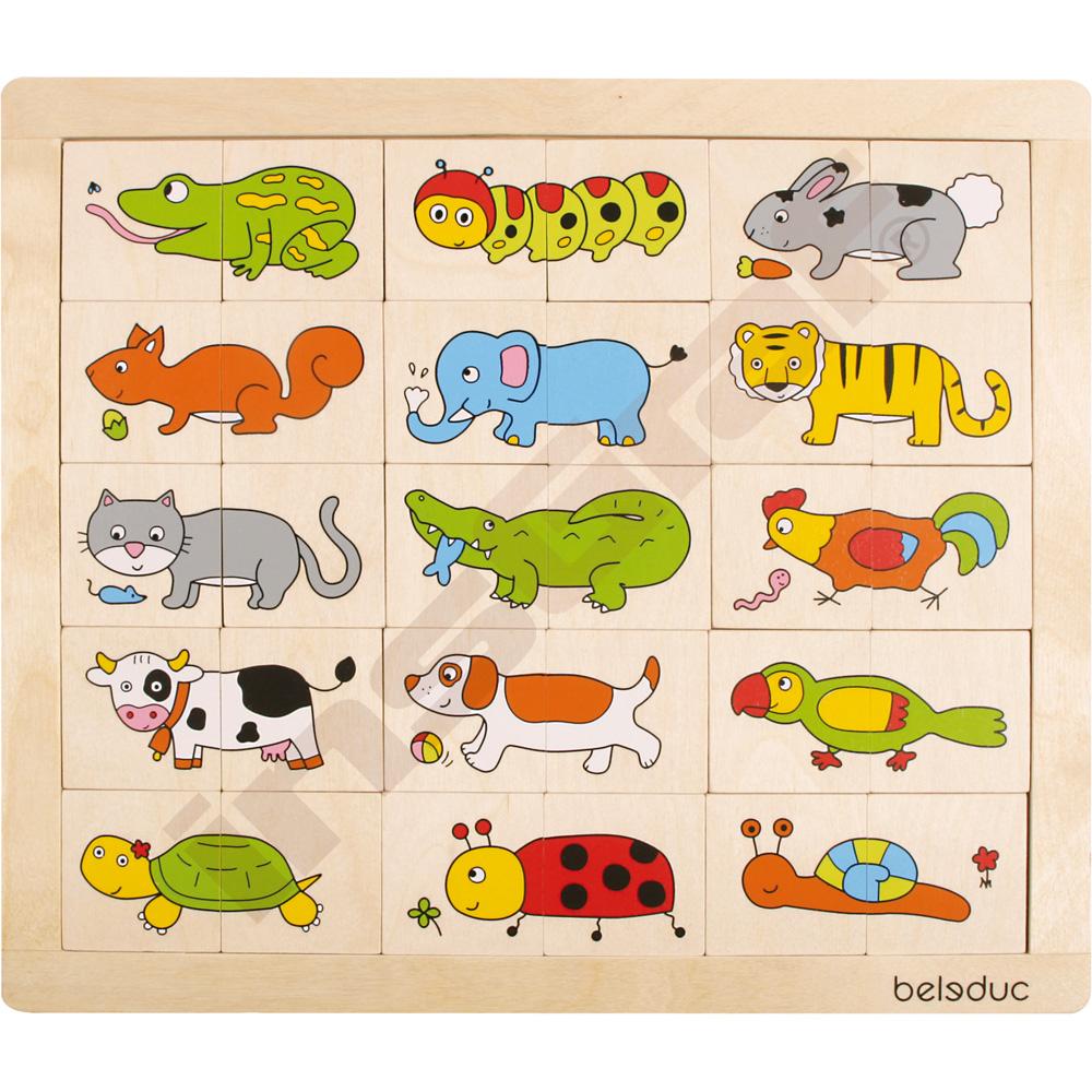 
Bildhälften-Puzzle - Tiere
