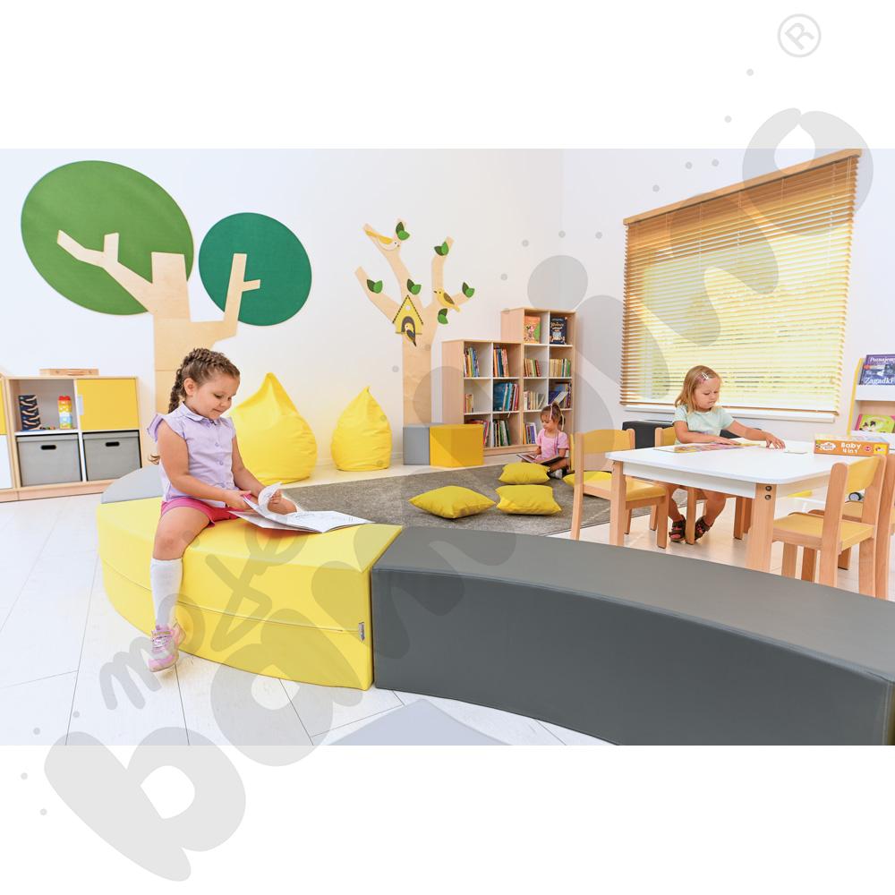 Siedzisko Paolo długie, jasnożółty pastel