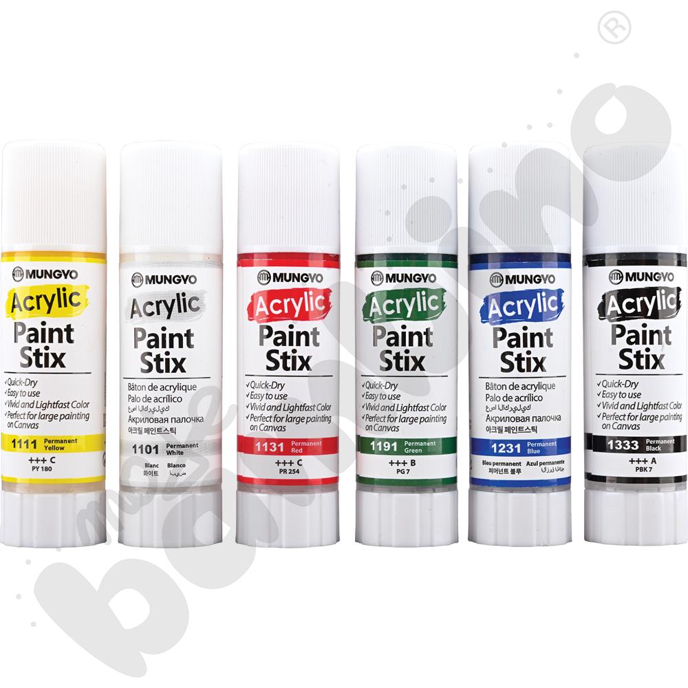 Farby akrylowe w sztyfcie, 6 kol.