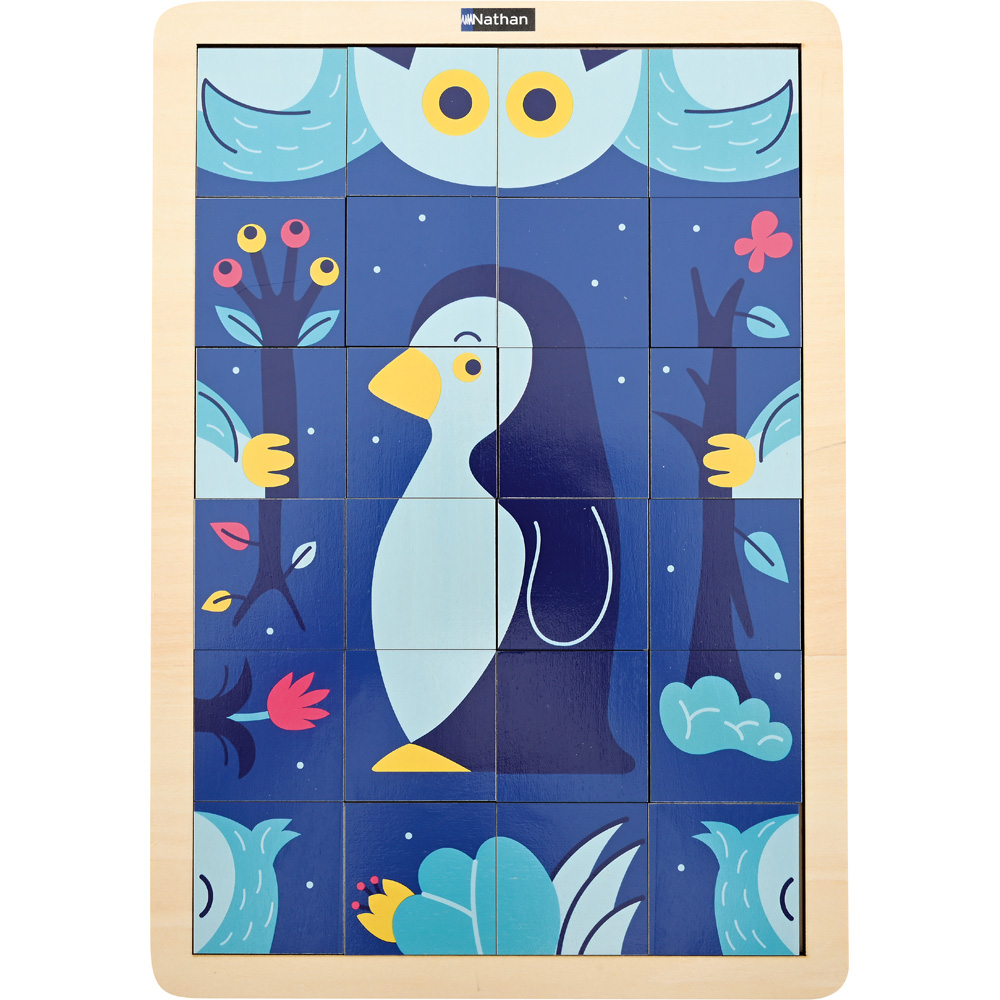 Puzzle s prekvapením - Sova a tučniak