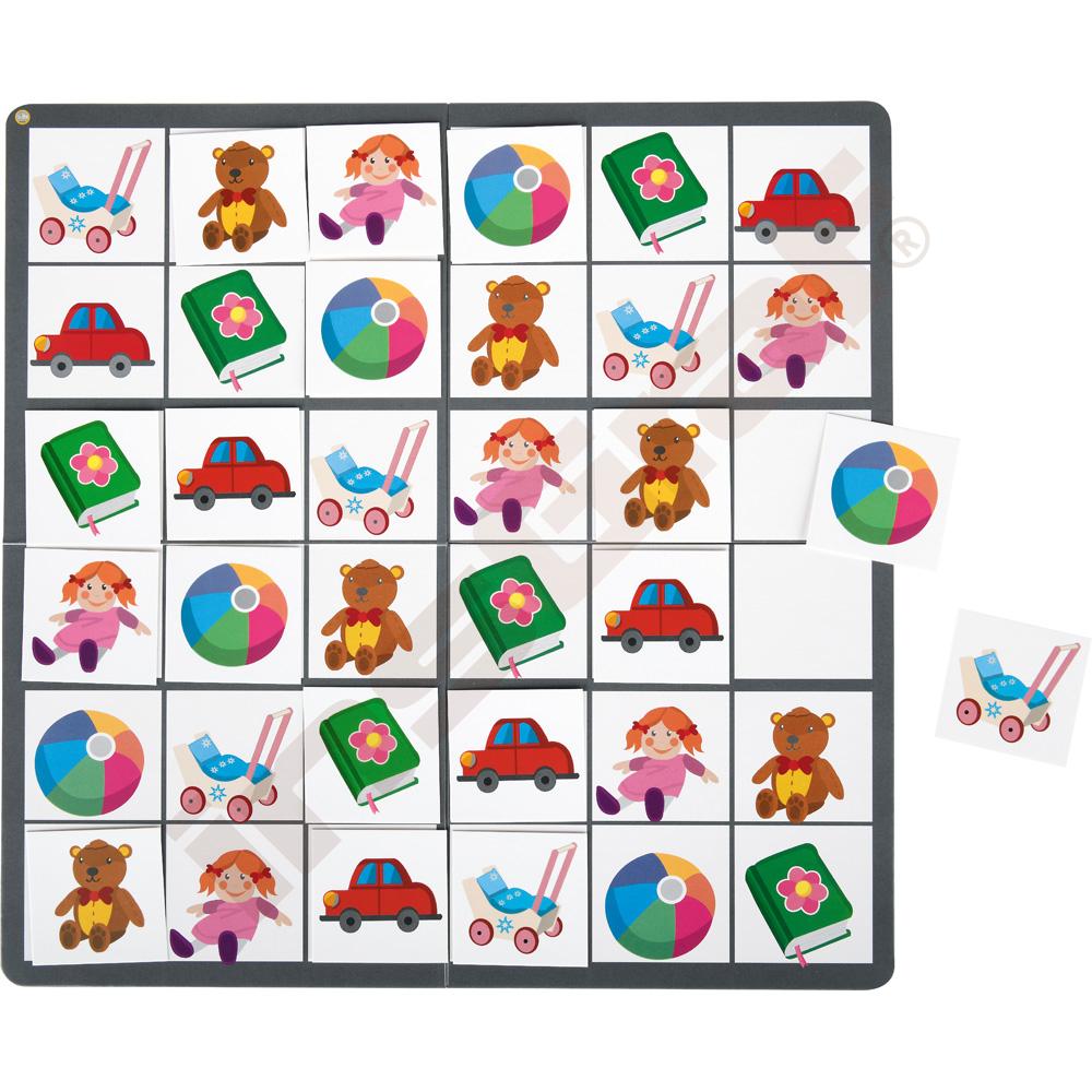 Obojstranné sudoku 6 x 6 – hračky a rastliny
