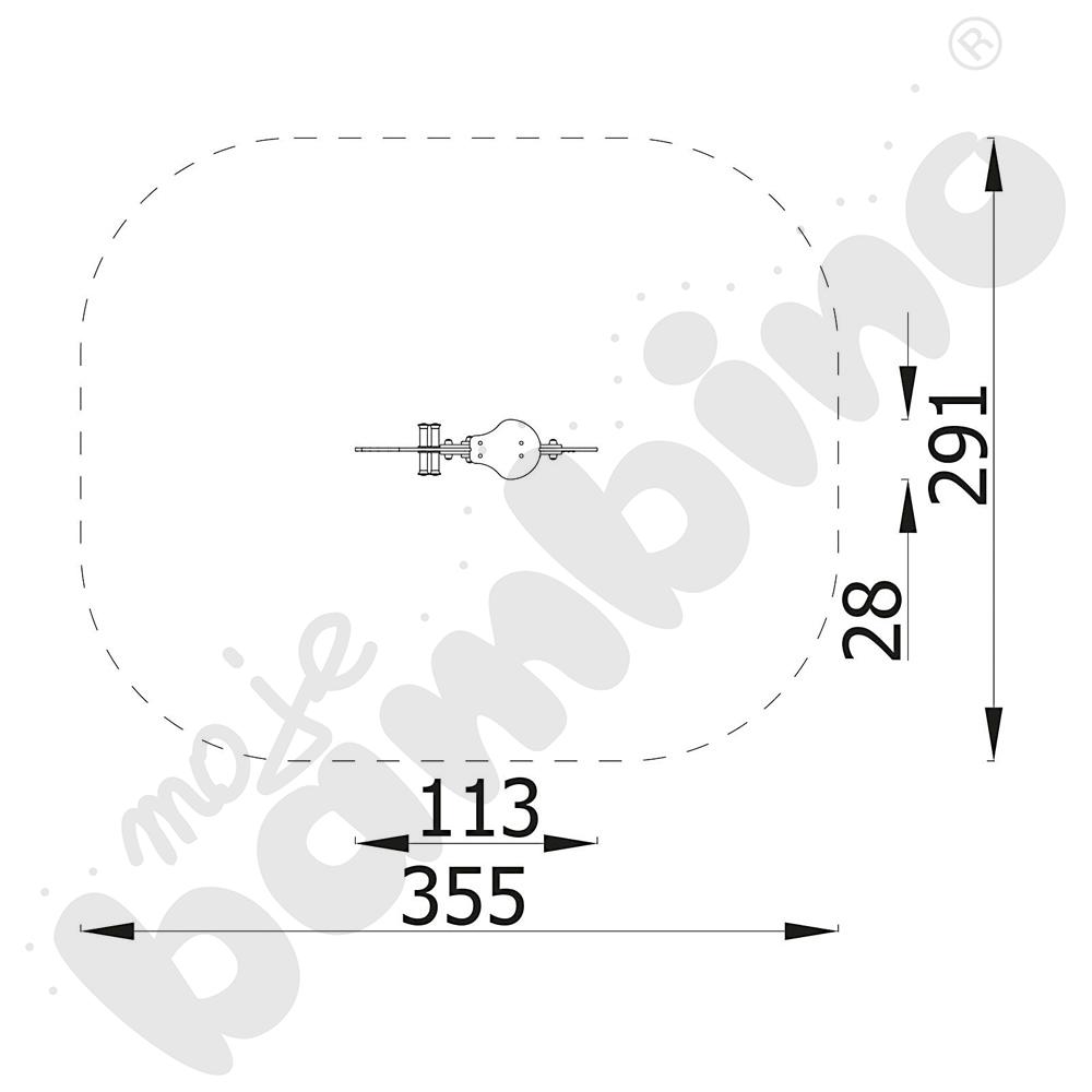 Sprężynowiec Żyrafa na podstawie betonowej