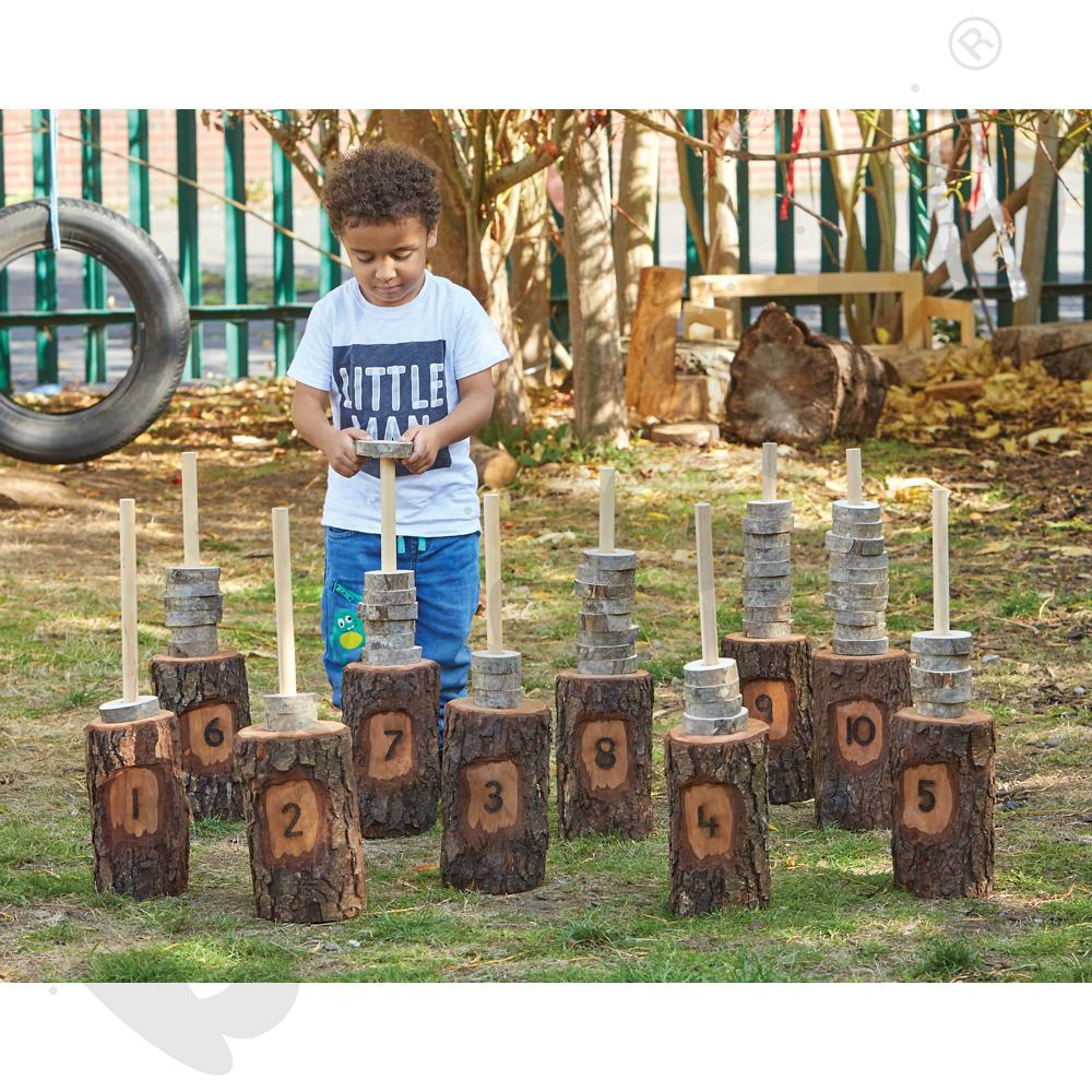 Pieńki do nauki liczenia, 10 elem.