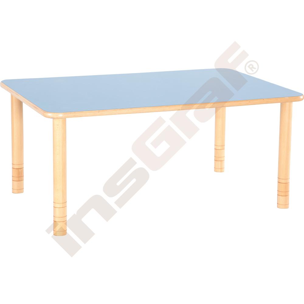 Obdélníkový stůl Flexi - modrý - reg. výšky 40 - 58 cm - k židlím 21-35 cm 