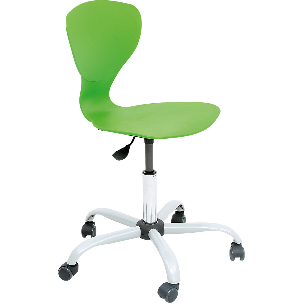 Otočná stolička Flexi na kolieskach, s reg. výšky od 43 do 56 cm - zelená
