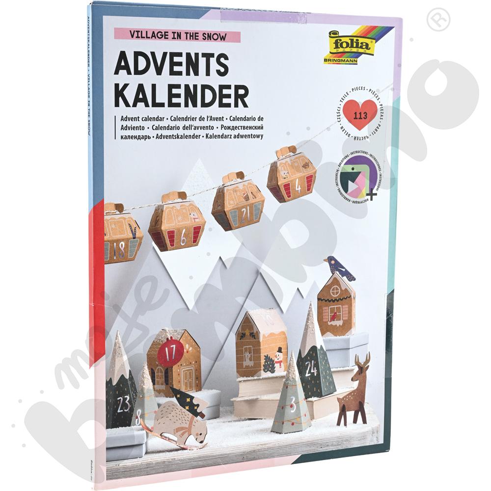 Kalendarz adwentowy - zimowa wioska