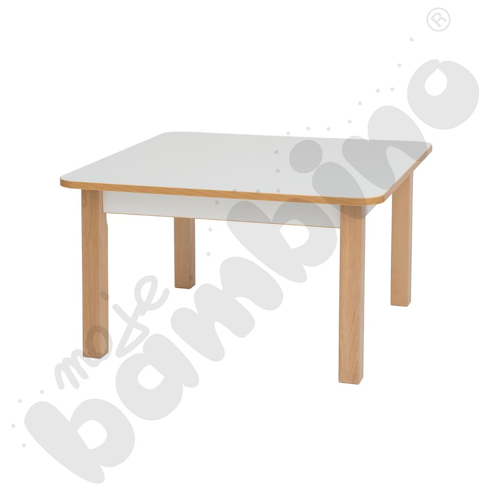 Biały prostokątny blat stołu NEA