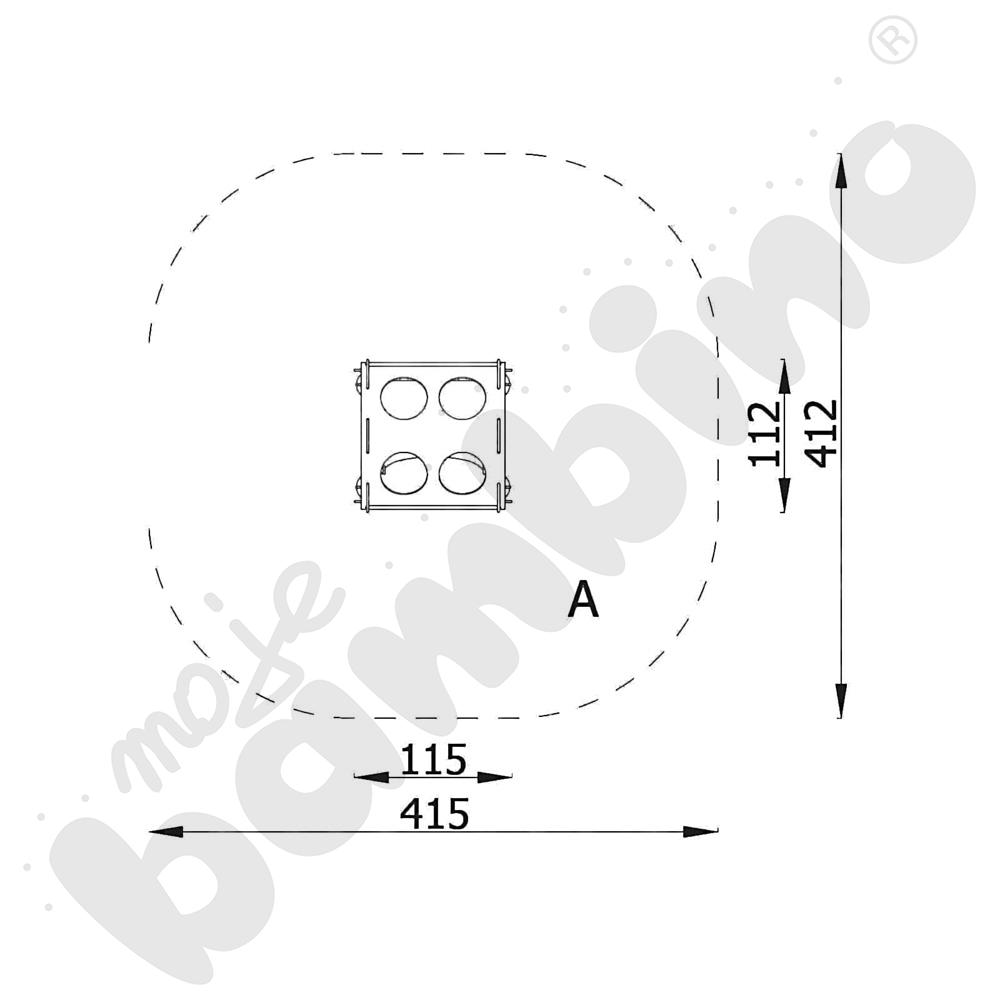 Wagonik Quadro Simple, metal