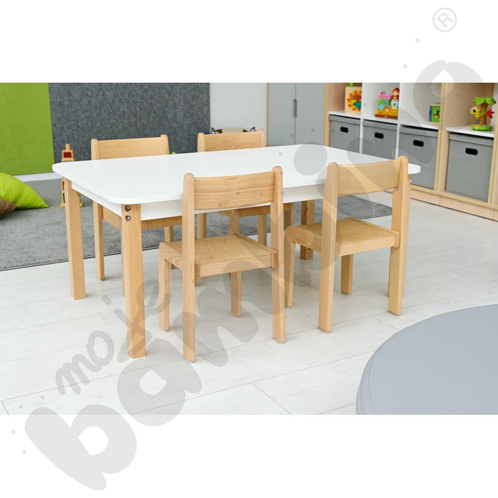 Blat prostokątny biały