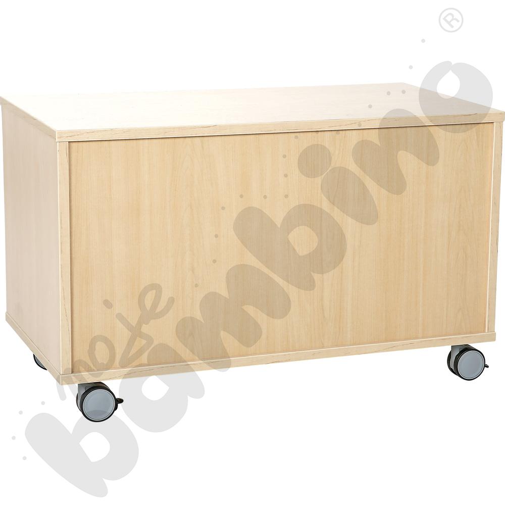 Quadro – szafka S z 1 półką na kółkach, klon jasny