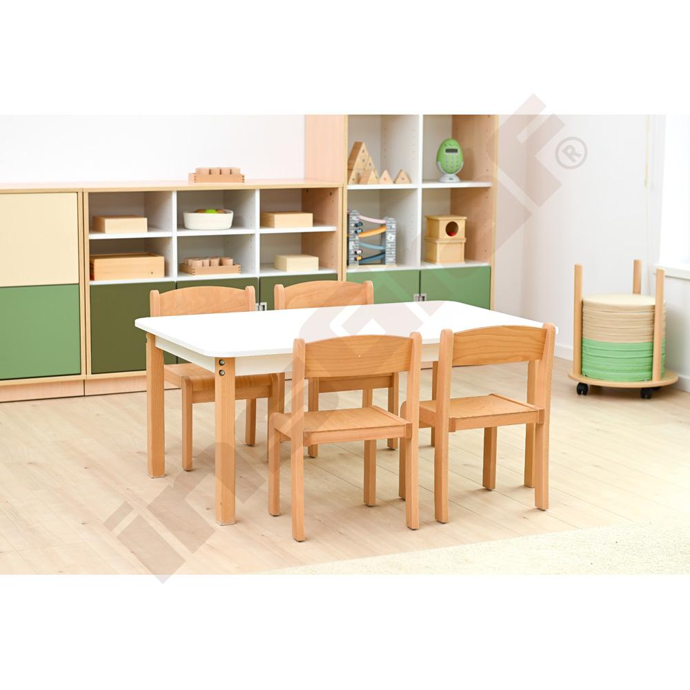 Židlička Filípek vel. 2  - výška 31 cm - ke stolům 53 cm - přírodní  - filcové koncovky
