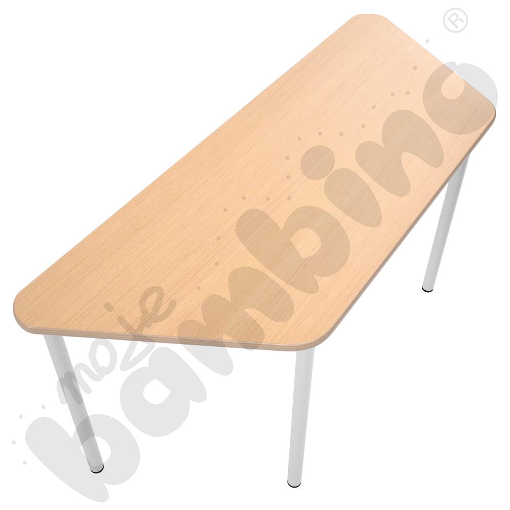 Stół Mila trapezowy 160x70x100x70, blat HPL buk, narożniki zaokrąglone, rozm. 6