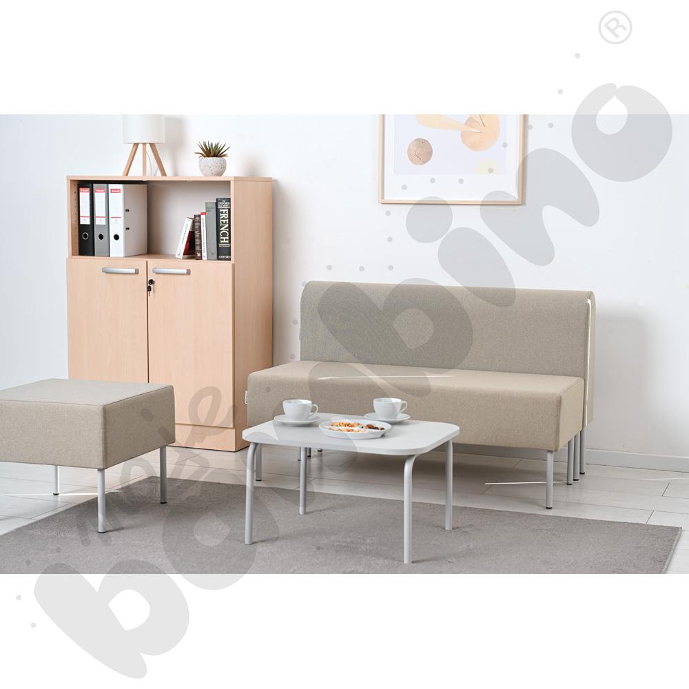 Moduł Versa 120x20x74 cm z plastikowymi stopkami, stelaż jasnoszary, tkanina RO37