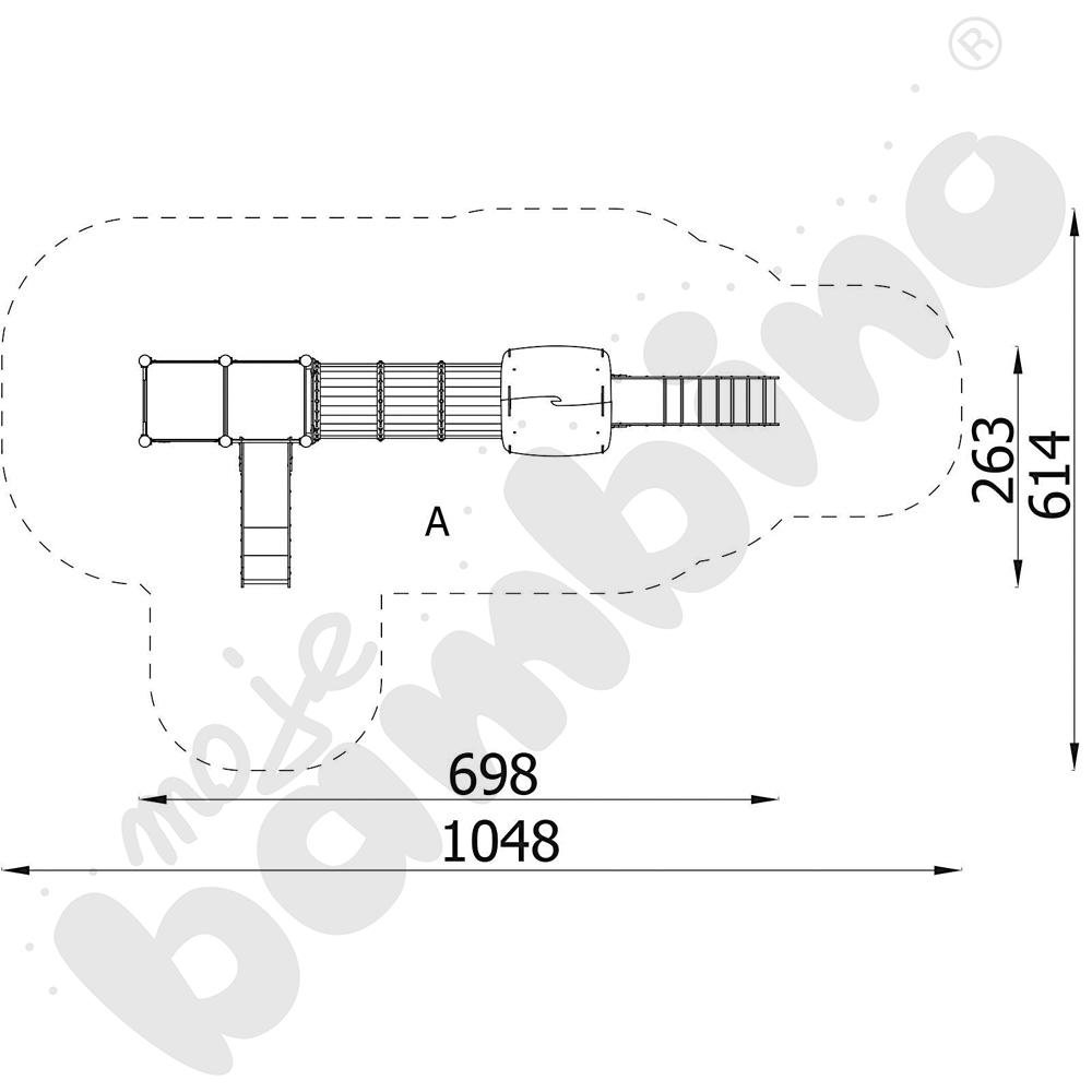 Orbis - wieża 14, drewniane słupy