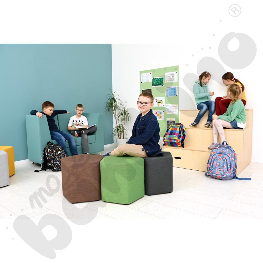 Pufa Inflamea 1 pięciokątna brązowa