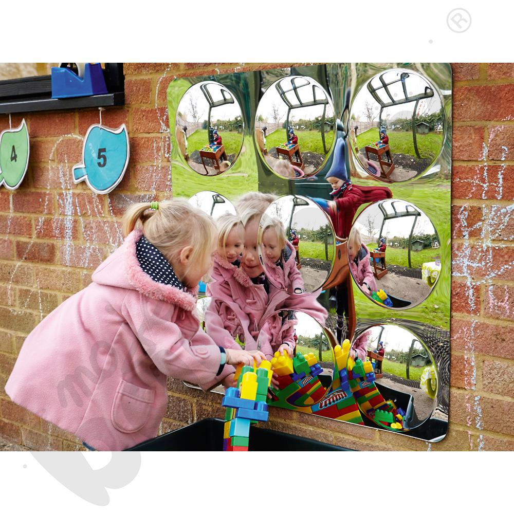 Duży panel lustrzany z 9 kopułami