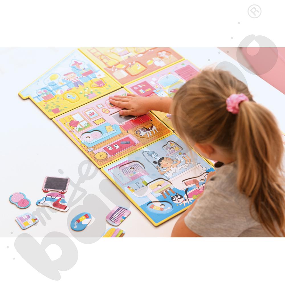 Ogromny dom - układanka Montessori