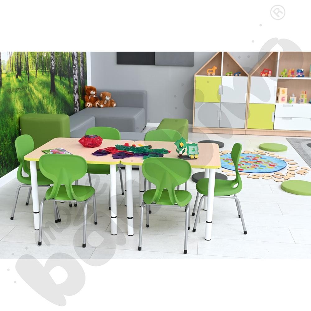 Blat Quadro klon jasny kwadratowy, limonkowe obrzeże