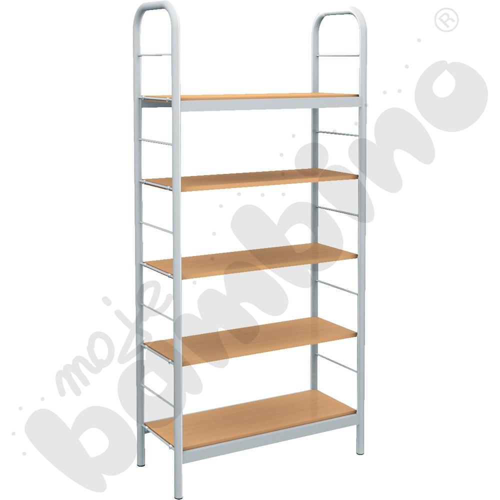 Regał jednostronny - moduł podstawowy aluminium