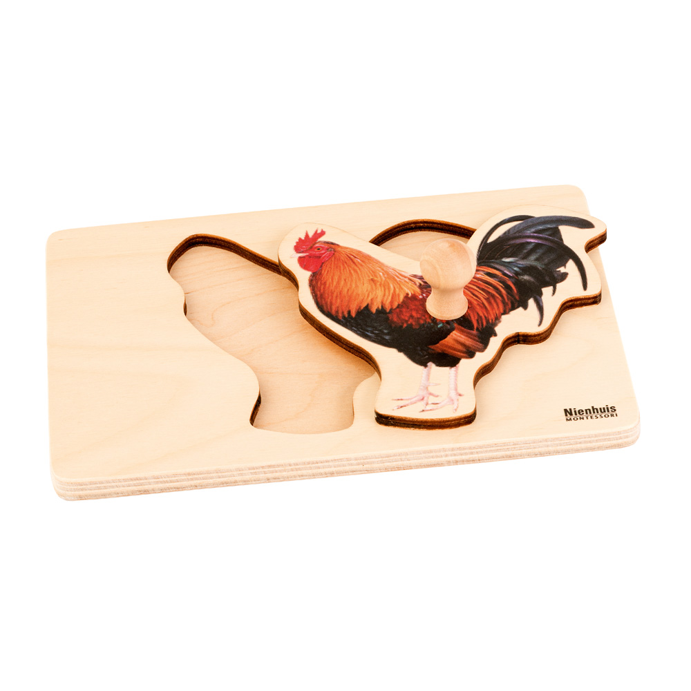 Puzzle pre najmenších - Montessori - kohút
