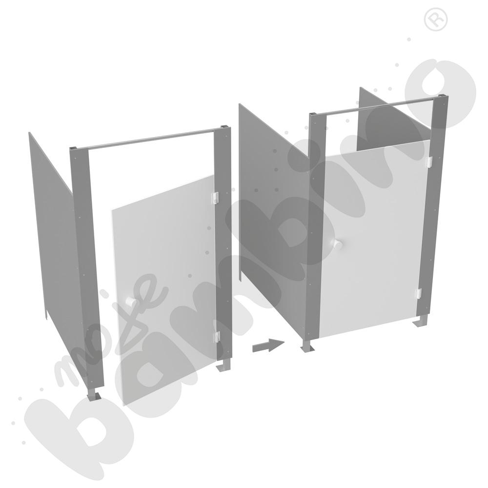 Kabina WC Aqua - moduł podstawowy szary