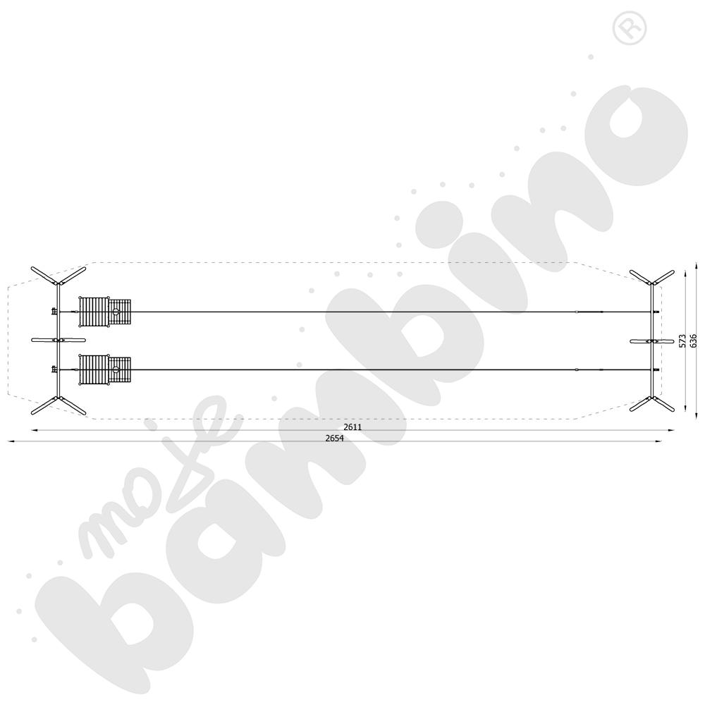 Zjazd linowy podwójny Robinio