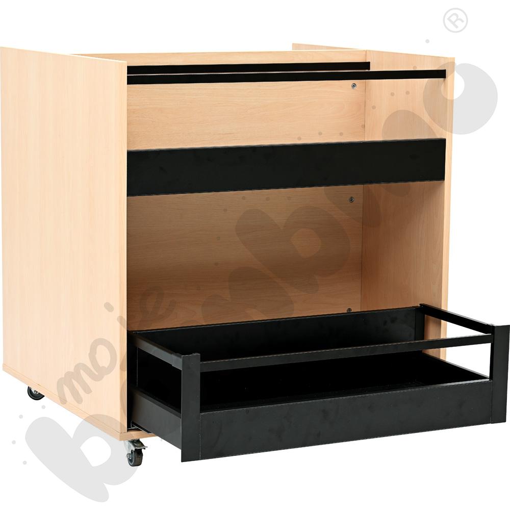 Biblioteczka Grande na kółkach - klon jasny