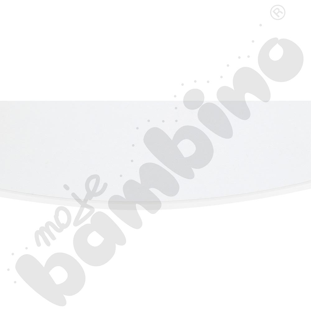 Blat Quadro biały okrągły, białe obrzeże