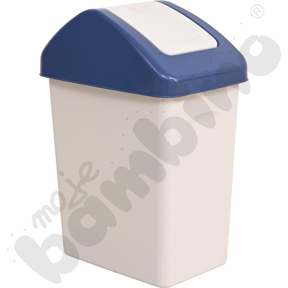 Kosz na śmieci z uchylną pokrywą 25 l, niebieski