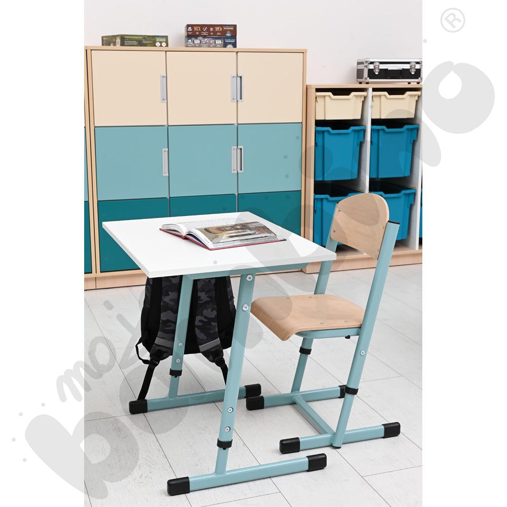 Krzesło T z regulowaną wysokością rozm. 3-4 turkusowe