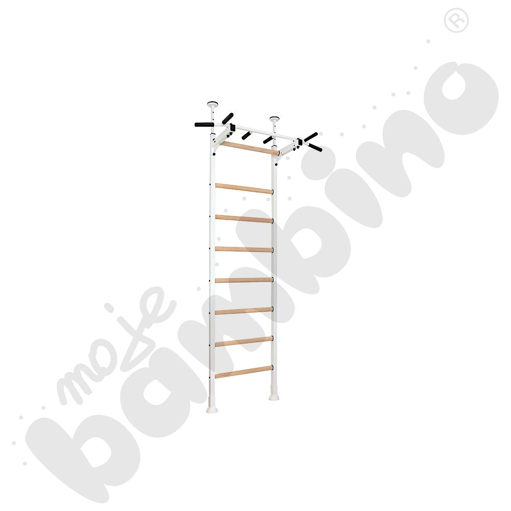 Drabinka ścienna z drewnianymi szczeblami
