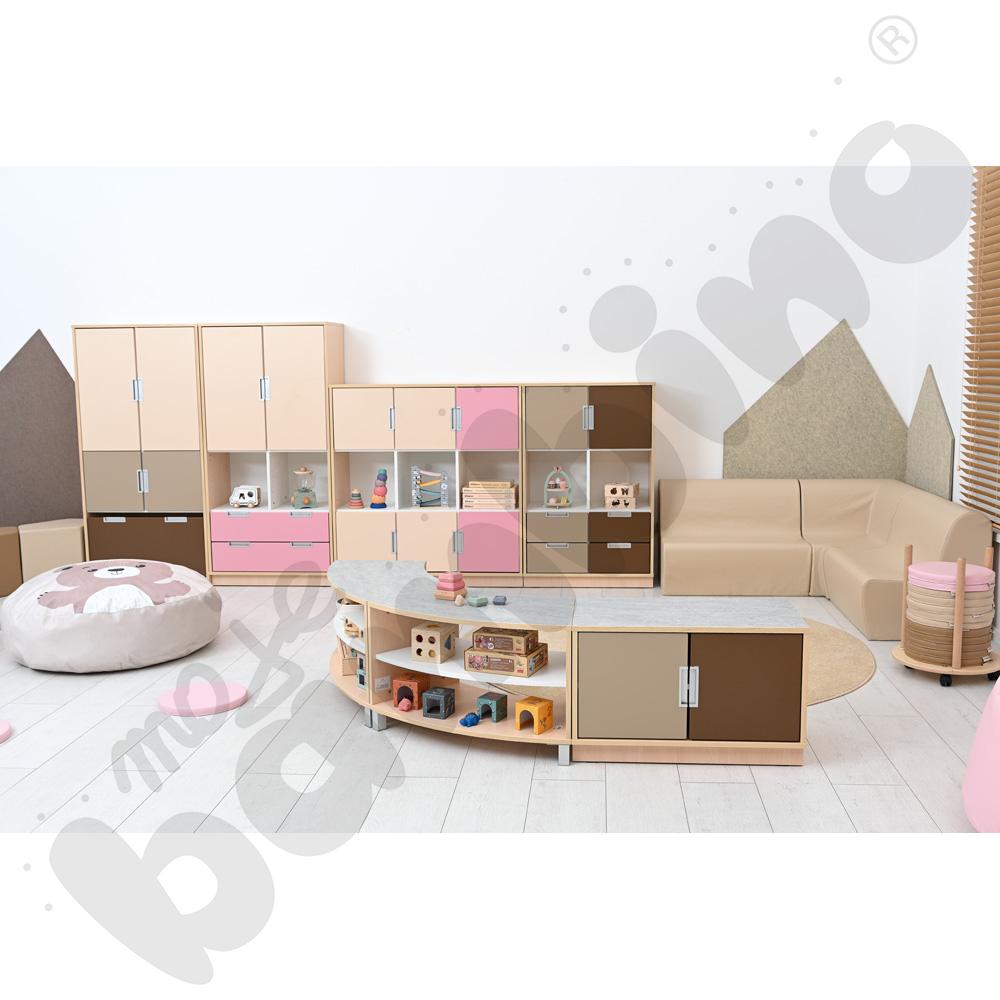 Quadro - szafka cicha S na 4 szuflady na cokole