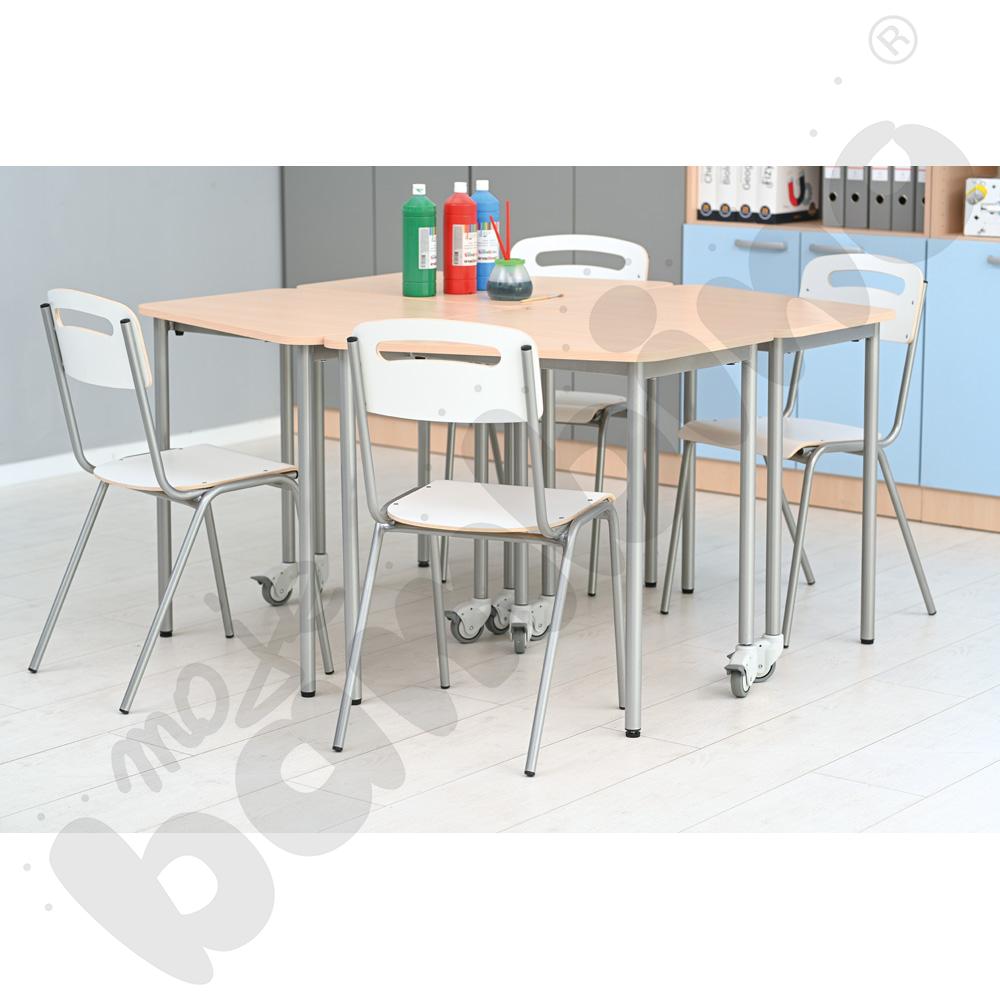 Stół Lektor mobilny prawy - klon jasny