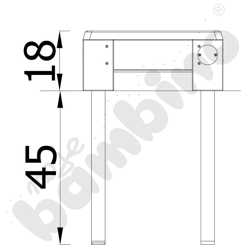 Donica Terra z pojemnikiem, niska z kotwami