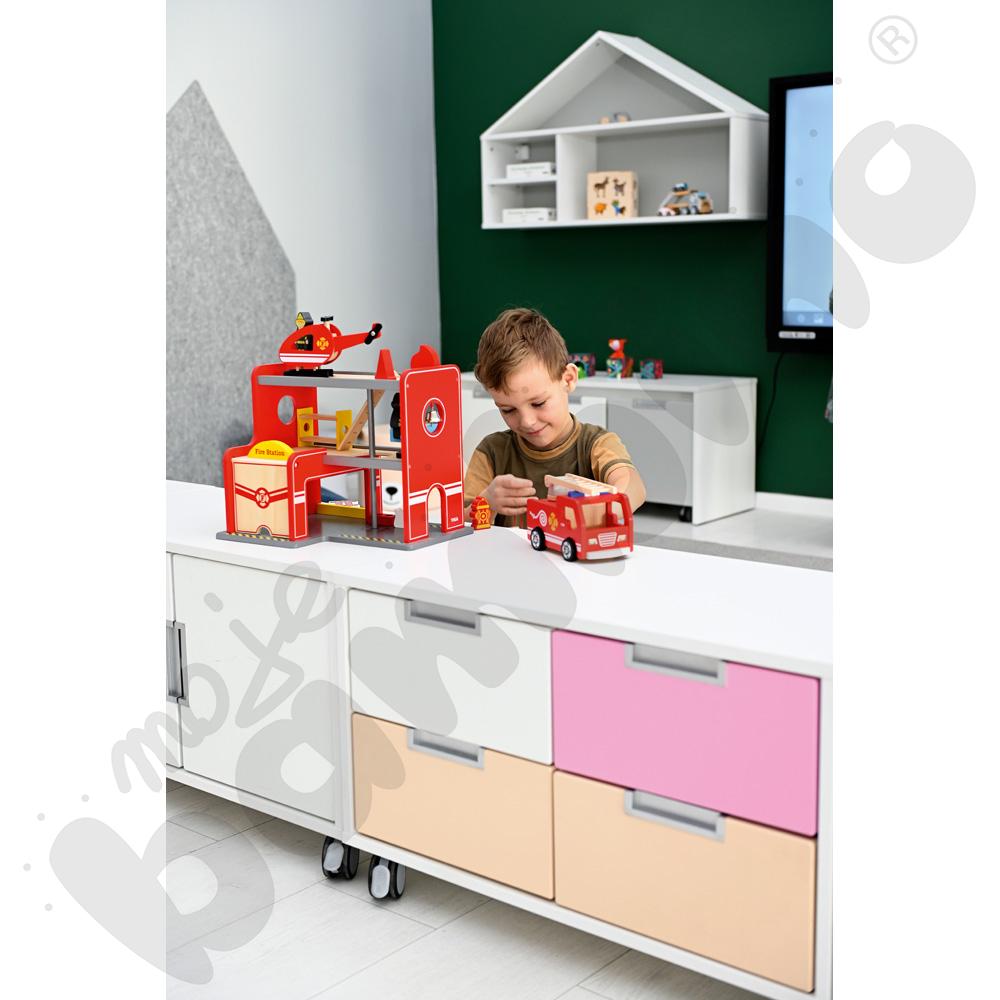 Quadro - szafka S na 4 szuflady na kółkach, biała