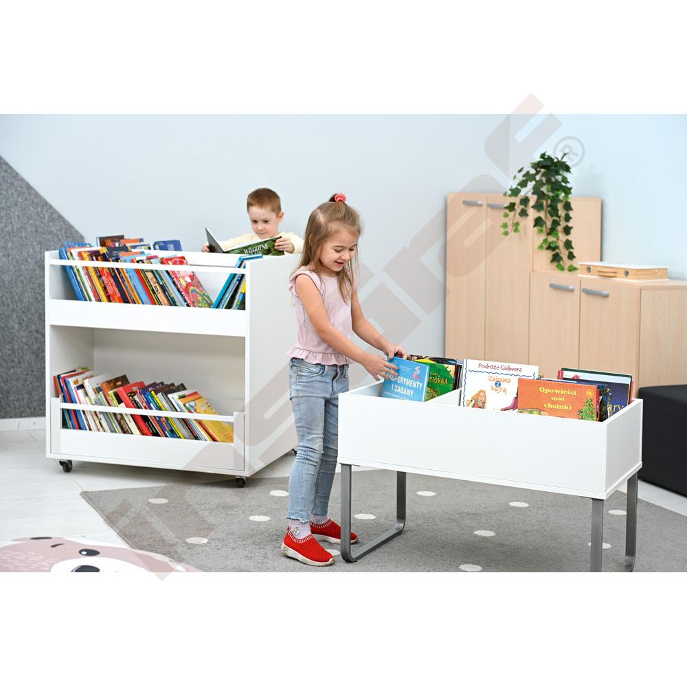 Volně stojící knihovnička, Grande, výška 55 cm  - bílá