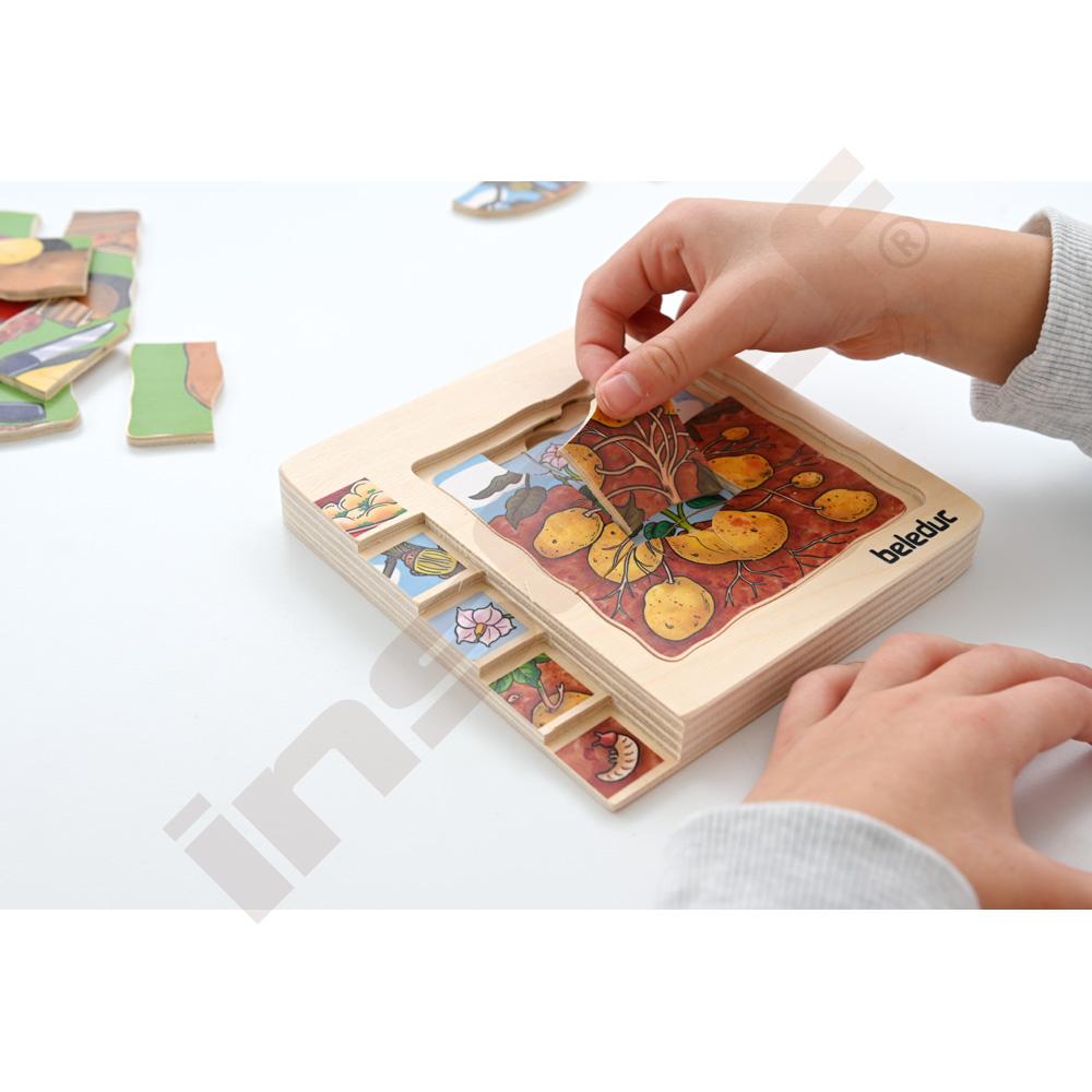 Edukační vícevrstvé puzzle - brambory
