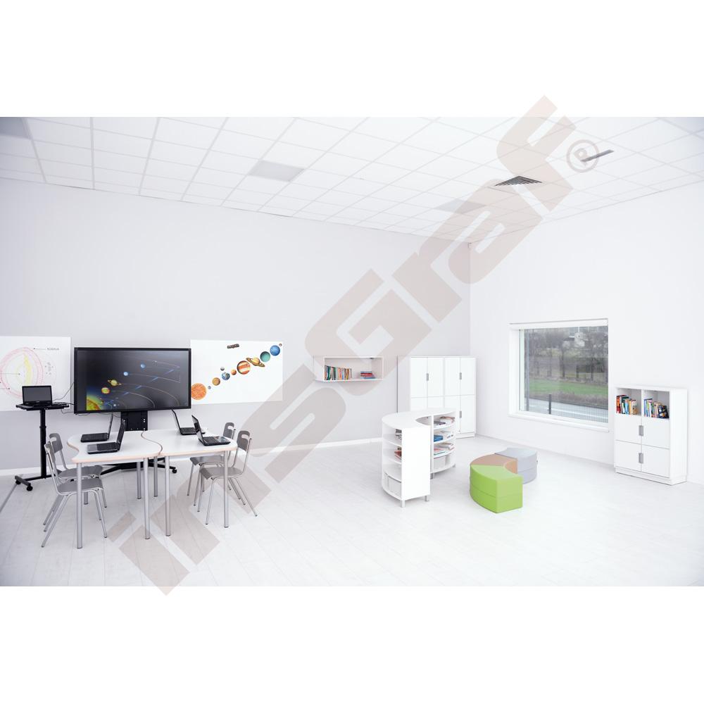 Quadro - skříňka 1/8 kola M na nožkách, bílá 
